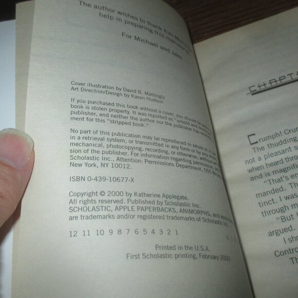 Animorphs 38 The Arrival by Applegate, Scholastic 1st Printing, Science Fiction - Picture 4 of 4